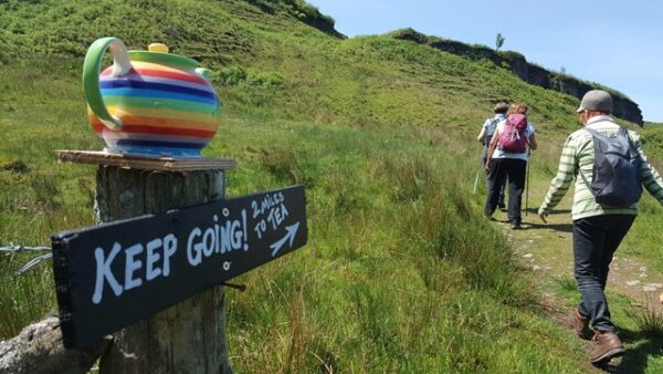 Lunchen bij wandeltocht
